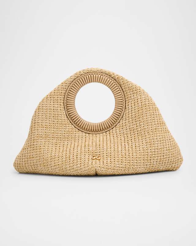 Thais Woven Top-Handle Bag